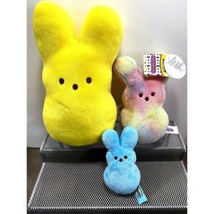 Peeps Plush Lot 3 Bunny Stuffed Animals Various Sizes One NWT